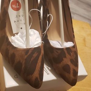 A New Day, Leopard Print Heels Size 7 1/2 NEW